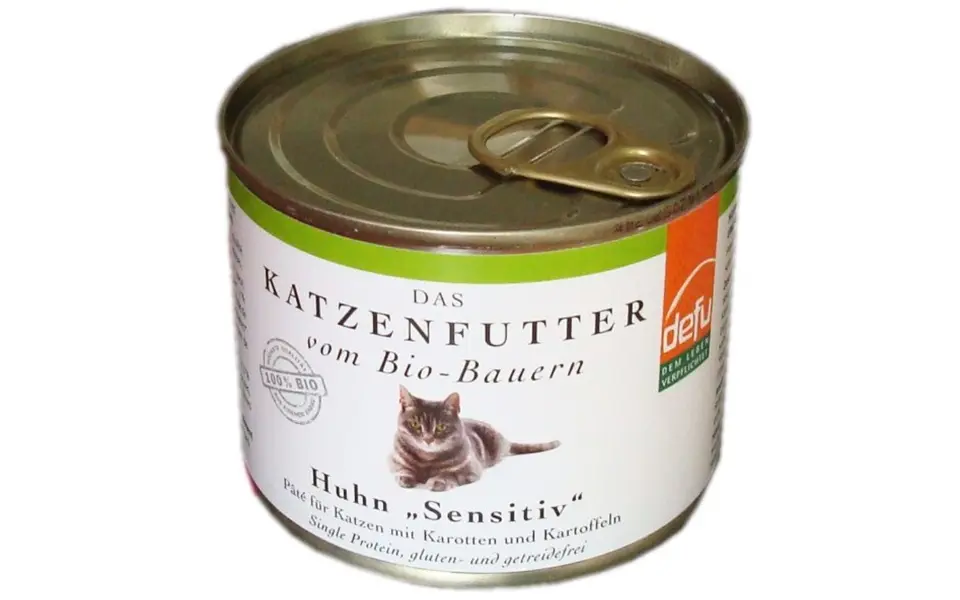 DEFU ORGANIC canned cat food.